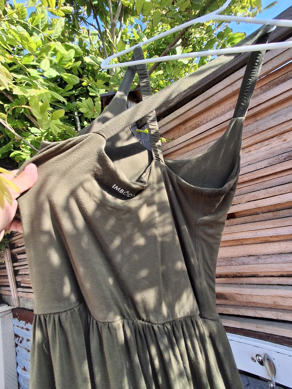 Imbodhi Olive Scoop-Neck Sleeveless Jumpsuit - Picture 7 of 8